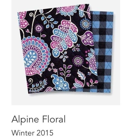 VERA BRADLEY Alpine Floral Little Crossbody Black Blue Purple Quilted REPAIRED - Picture 16 of 16